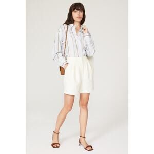 SAMSOE Multicolor Stripes Long Sleeve Collar Front Button Alfrida Shirt Size XXS